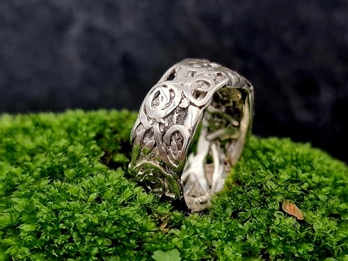 LeoLars-PABE 925er Silber Design Ring, Gr. 60, luftiges Kringel Design, Unikat, Handarbeit