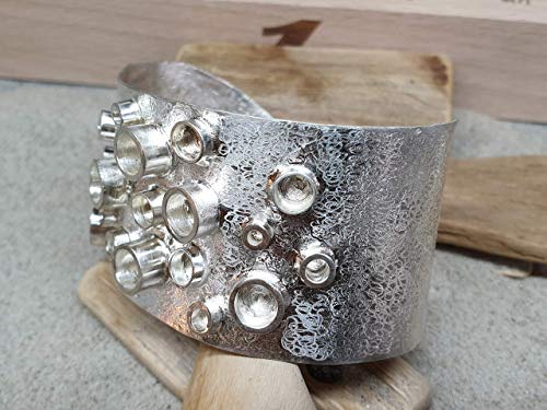 Armspange aus 925er Silber, Octopus, Designer Schmuck, Handarbeit, Unikat