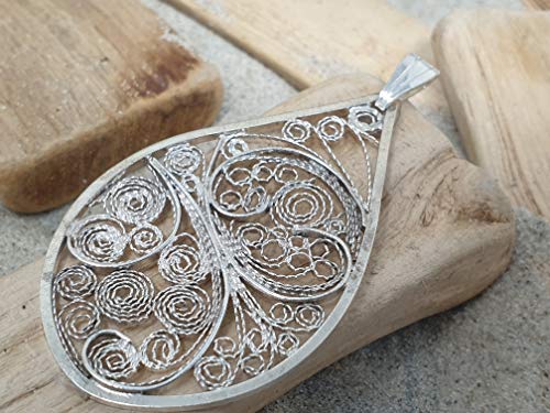 LeoLars-PABE Filigree Anhänger aus 925er Silber, Traditionell, Filigran und Modern, Unikat, Handarbeit