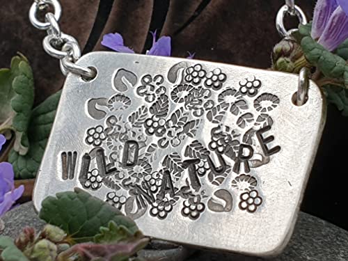 LeoLars-PABE Wild Nature Design Anhänger aus 925er Silber mit Ankerkette in Wunschlänge, Massiv, Unikat, Handarbeit