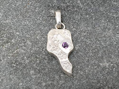 LeoLars-PABE 925er Silber Anhänger mit Pfötchen und Amethyst, Pfote, Unikat, Handarbeit