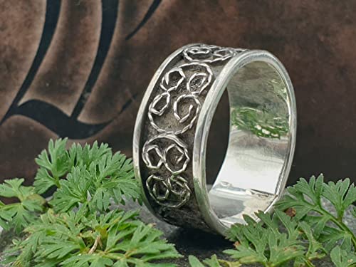 LeoLars-PABE Magischer 925er Silber Ring, Gr. 60, mit Filigree Elementen, teilgeschwärzt, Unikat, Handarbeit