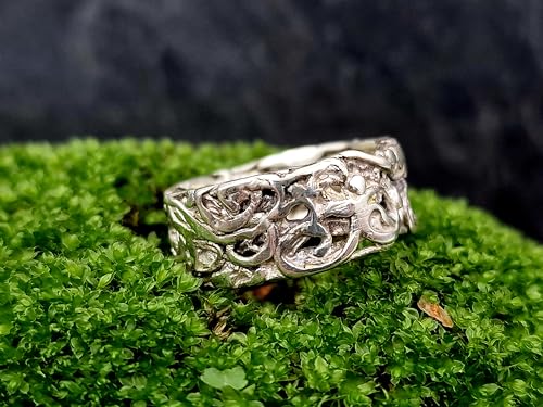 LeoLars-PABE 925er Silber Design Ring, Gr. 60, luftiges Kringel Design, Unikat, Handarbeit