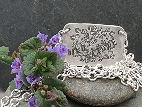 LeoLars-PABE Wild Nature Design Anhänger aus 925er Silber mit Ankerkette in Wunschlänge, Massiv, Unikat, Handarbeit