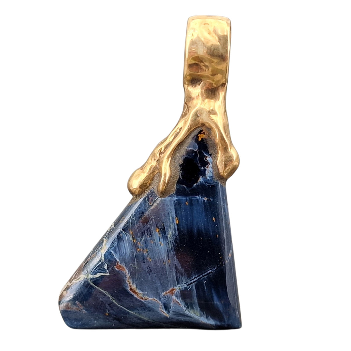 LeoLars-PABE Pietersit Anhänger aus 333er Gold, aus Namibia, Unikat, Handarbeit