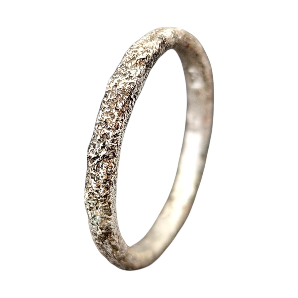 925er Silber Ring im Sandguss Design, typische Oberflächenstruktur, Gr.56(18), Nr. 164,Stapelring, Vorsteckring, Unikat, Handarbeit