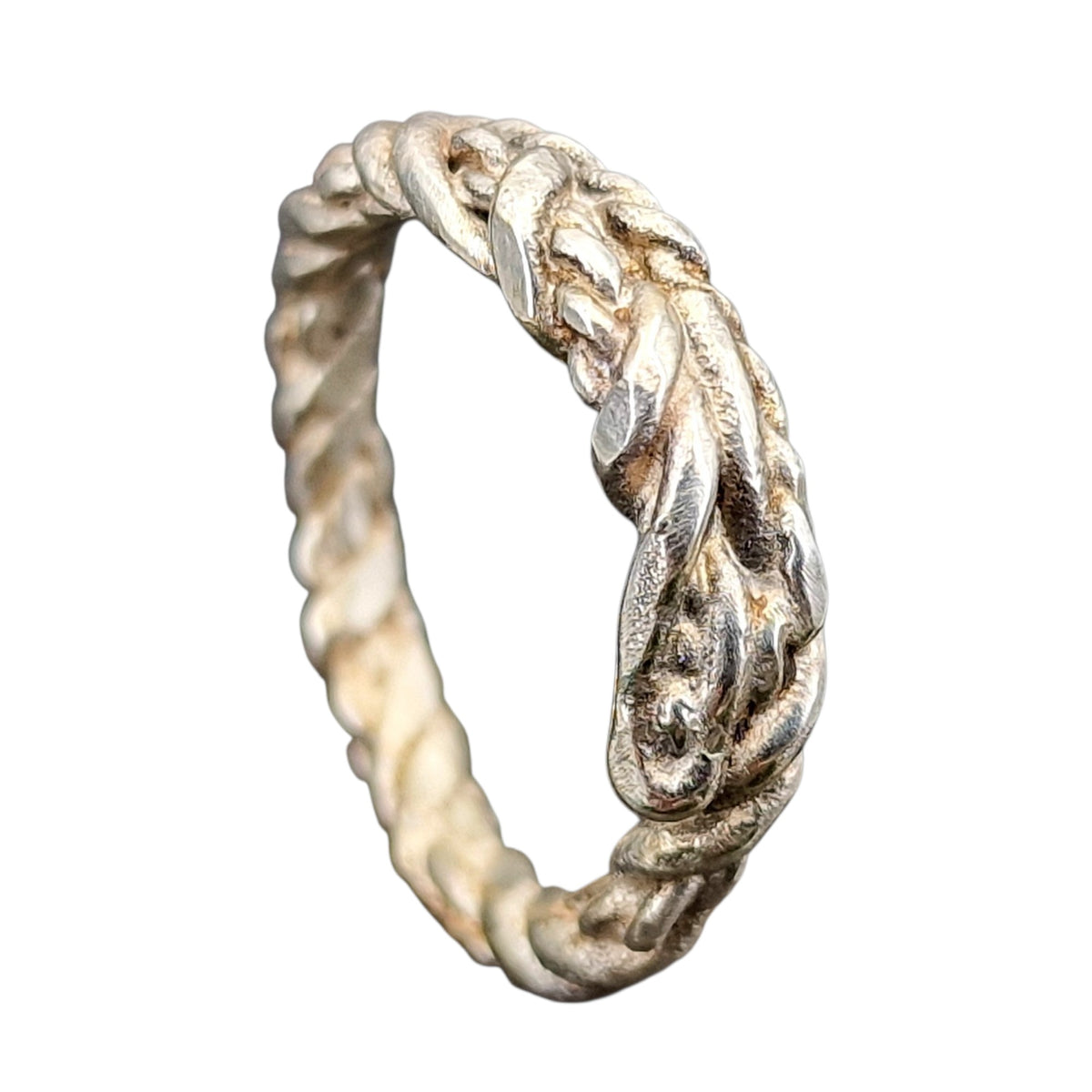 925er Silber Design Ring, Gr.61 (19,5), verflochten und gelöteter Draht, Vorsteckring, Stapelring, Unikat, Handarbeit, Unisex