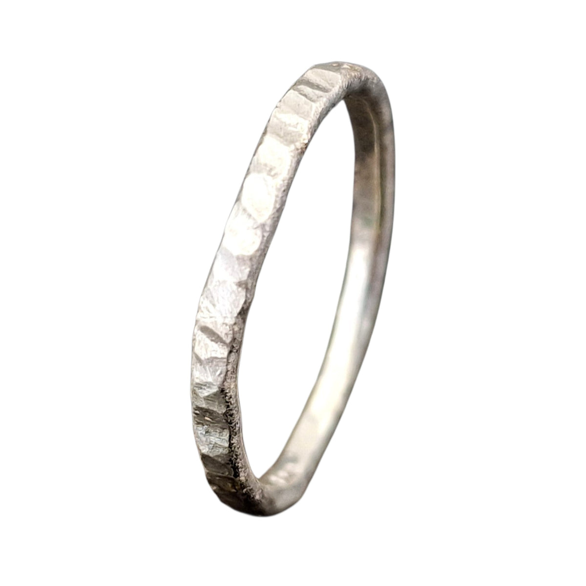 925er Silber Design Ring, Gr.60 (19,3), gehämmert, Vorsteckring, Stapelring, Unikat, Handarbeit