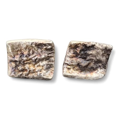 Teilgeschwärzte und teileloxierte 925er Silber Ohrstecker mit aufgefuster Oberflächen Struktur und Flügelmuttern, Nr. 113, Unikat, Handarbeit, Unisex