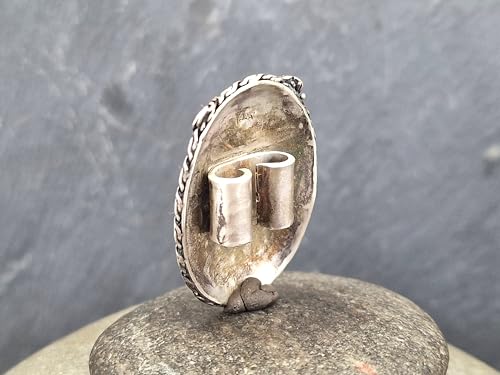 LeoLars-PABE Bolo als Eule aus 925er Silber, Western Style, Cowboy, skeptische Eule, Uhu, teilgeschwärzt, mit gekordeltem Lederband, Unikat, Handarbeit, Unisex