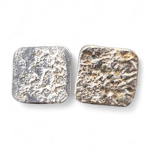 Design Ohrstecker mit aufgefuster Oberflächen Struktur aus 925er Silber mit Flügelmuttern, Unikat, Handarbeit, Nr. 112, Unisex