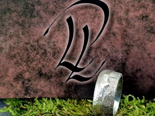 LeoLars-PABE Sandguss Design Ring aus 925er Silber, Gr.54 (17,3), Nr. 160, Sandguss typische Oberflächenstruktur, sehr massiv, Unikat, Handarbeit