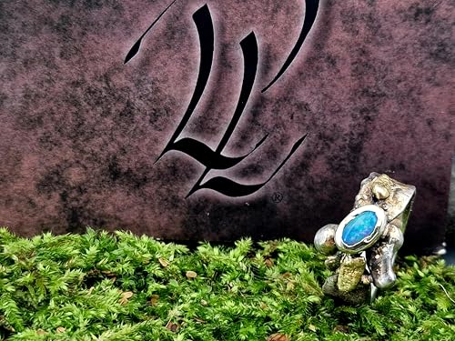 LeoLars-PABE Lightning Ridge Opal Design Ring, Gr.58 (18,5), aus 925er Silber mit 585er Gold Elementen, Roh, Stylisch, Anders, Individuell, Unikat, Handarbeit