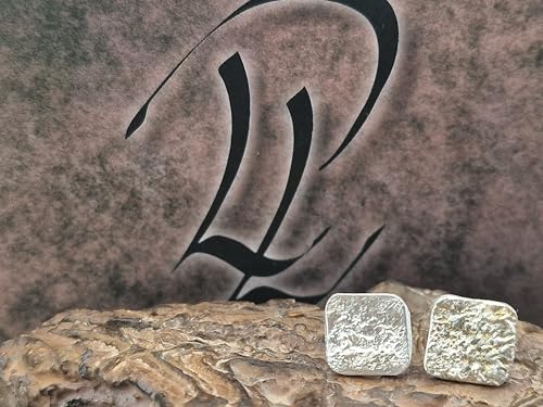 Design Ohrstecker mit aufgefuster Oberflächen Struktur aus 925er Silber mit Flügelmuttern, Unikat, Handarbeit, Nr. 112, Unisex