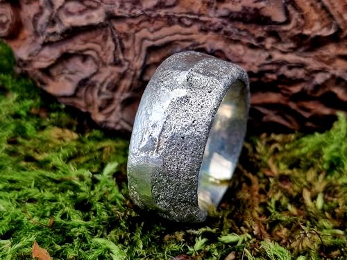 LeoLars-PABE Sandguss Design Ring aus 925er Silber, Gr.54 (17,3), Nr. 160, Sandguss typische Oberflächenstruktur, sehr massiv, Unikat, Handarbeit