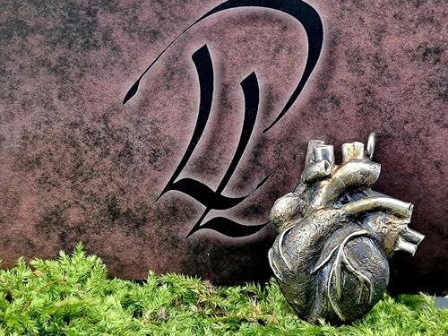 LeoLars-PABE Design Anhänger als anatomisches Herz, aus 925er Silber, teilgeschwärzt, 3farbige Optik, außergewöhnlich, Herz Anhänger mal anders, Unikat, Handarbeit, Unisex