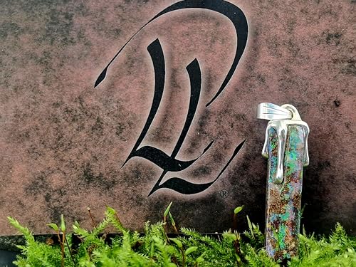 LeoLars-PABE Herrlicher Multicolor Boulder Opal Anhänger im Tropfen Design aus 925er Silber, Opal mehrfarbiges Opalfeuer, Maße: 30mm x 7,3mm, Unikat, Handarbeit, Unisex