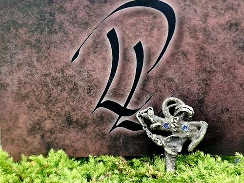 LeoLars-PABE Frei gestalteter Design Anhänger aus 925er Silber mit zwei rund facettierten Tansaniten, teilgeschwärzt, Unikat, Handarbeit, Unisex