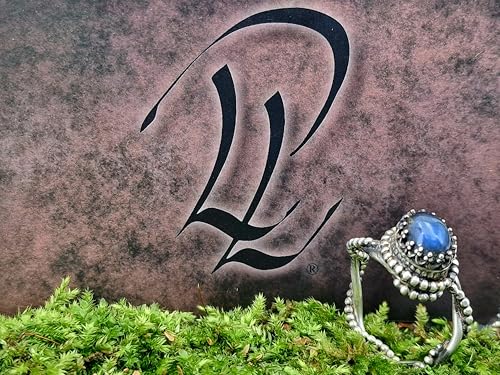 LeoLars-PABE Verspielter magischer Labradorit Design Ring aus 925er Silber, Gr. 57 (18,2), toller blauer Schimmer, mystisch, Unikat, Handarbeit